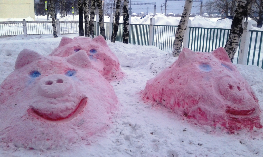 Снежный городок в Лесосибирске